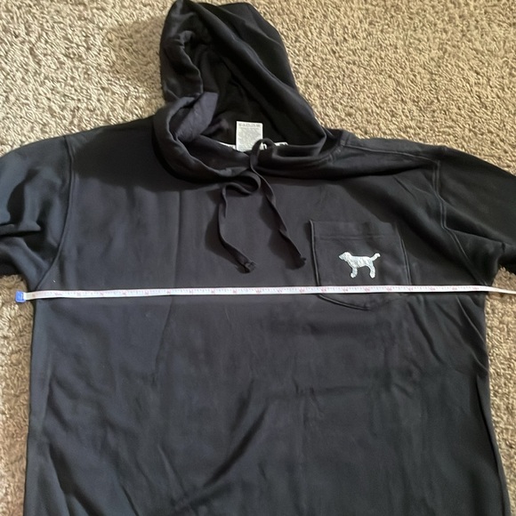 Ladies “PINK” long sleeve hooded sequin accent lightweight sweatshirt. Sz XS - Picture 7 of 12